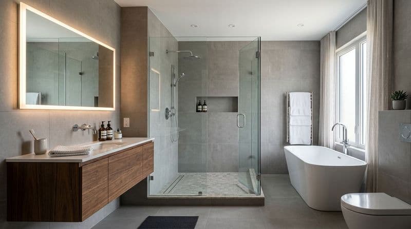 AI Complete Gut Bathroom Remodel design by DarHouse
